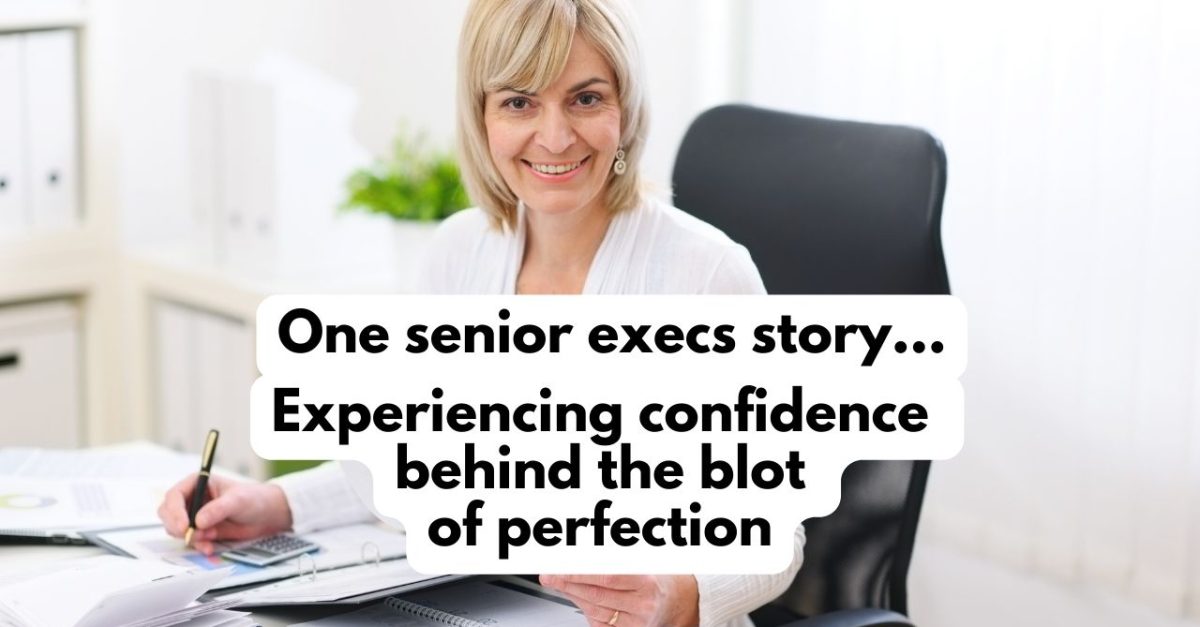 Confidence behind the blot of perfection